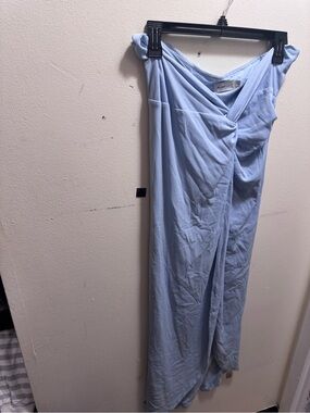 Bumpsuit Light Blue Maxi Skirt size L